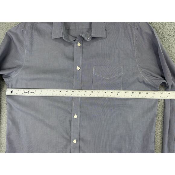 UNTUCKit Shirt Men's Xlarge Blue Check Two Ply Cotton Woven In Italy Casual - Picture 6 of 13